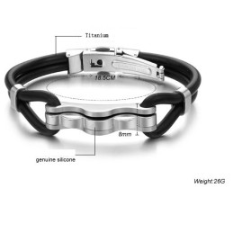 Bracelet En Silicone Et Titane De Qualité Supérieure
