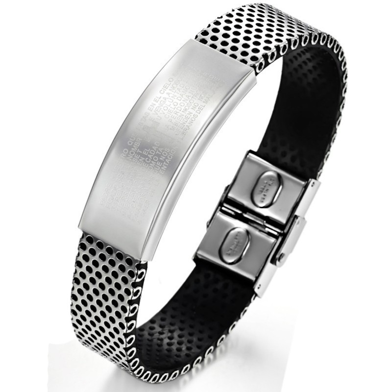 Bracelet En Cuir Titane Noir Facile À Utiliser Bracelet En Cuir Titane Noir Facile À Utiliser