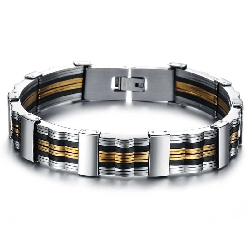 Bracelet En Silicone Et Titane Pour Homme, De Qualité Fiable Bracelet En Silicone Et Titane Pour Homme, De Qualité Fiable