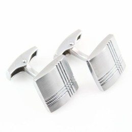 Boutons De Manchette Tendance En Titane Avec Fil Croisé