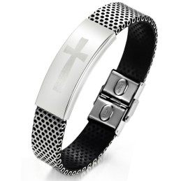 Bracelet Jonc En Cuir Titane Pour Homme, Qualité Et Quantité Garanties