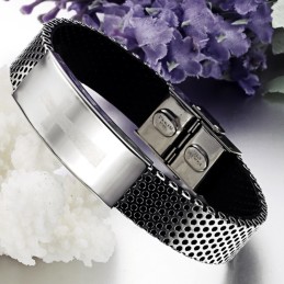Bracelet Jonc En Cuir Titane Pour Homme, Qualité Et Quantité Garanties