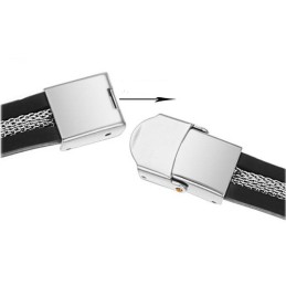 Bracelet Jonc En Silicone Et Titane Pour Homme De Qualité Supérieure
