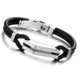 Le Bracelet Jonc En Titane Et Silicone De Qualité Supérieure
