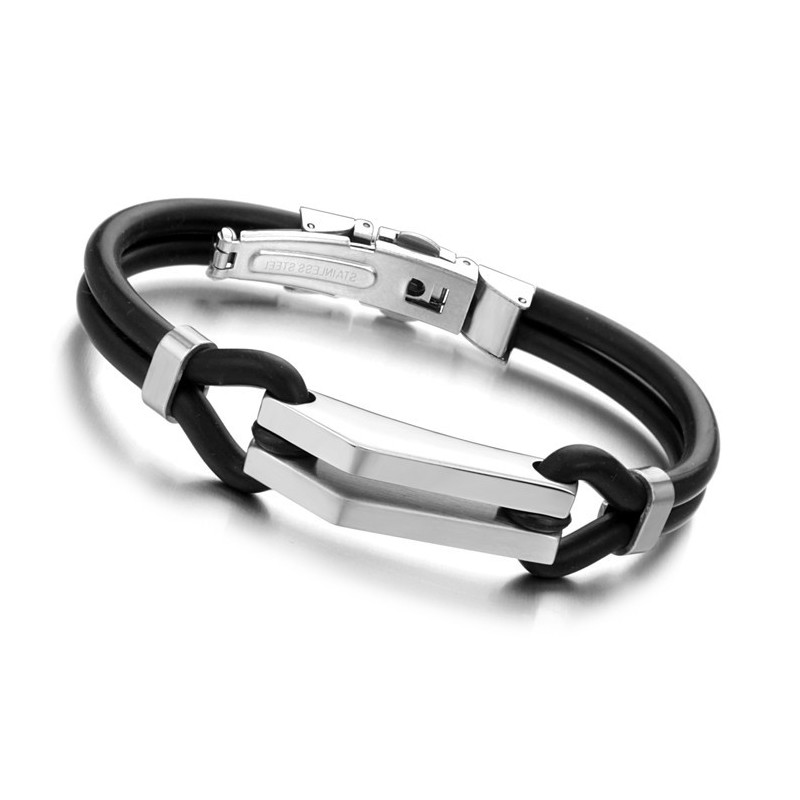 Le Bracelet Jonc En Titane Et Silicone De Qualité Supérieure