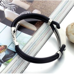 Le Bracelet Jonc En Titane Et Silicone De Qualité Supérieure