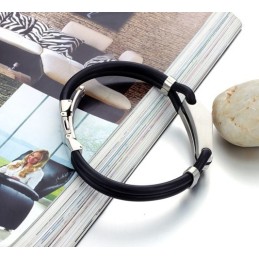 Le Bracelet Jonc En Titane Et Silicone De Qualité Supérieure