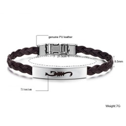 Bracelet Jonc En Cuir Titane Pour Femme De Qualité Supérieure