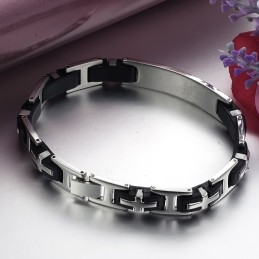Bracelet Jonc En Silicone Et Titane Pour Homme, Durable Et Résistant