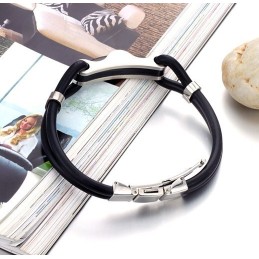 Le Bracelet En Cuir Titane Noir King Of Quantity
