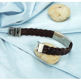 Le Bracelet Jonc En Titane Marron De La Reine De La Qualité