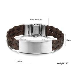 Le Bracelet Jonc En Titane Marron De La Reine De La Qualité