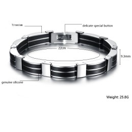 Bracelet En Silicone Titane Concis Pour Homme, De Réputation Fiable