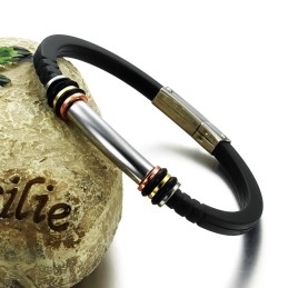 Bracelet En Titane Et Silicone, Vendu Dans Le Monde Entier