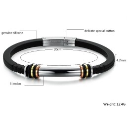 Bracelet En Titane Et Silicone, Vendu Dans Le Monde Entier