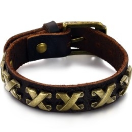 Bracelet En Cuir Titane De Haute Qualité Avec Chiffres Romains