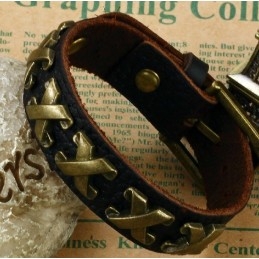 Bracelet En Cuir Titane De Haute Qualité Avec Chiffres Romains