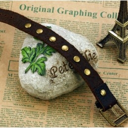 Bracelet En Cuir Titane De Haute Qualité Avec Chiffres Romains