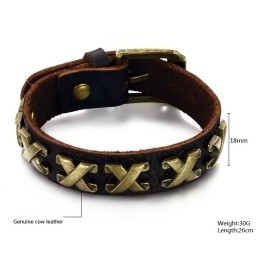 Bracelet En Cuir Titane De Haute Qualité Avec Chiffres Romains