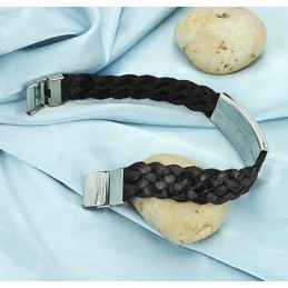 Bracelet Jonc En Titane Noir De Qualité Supérieure