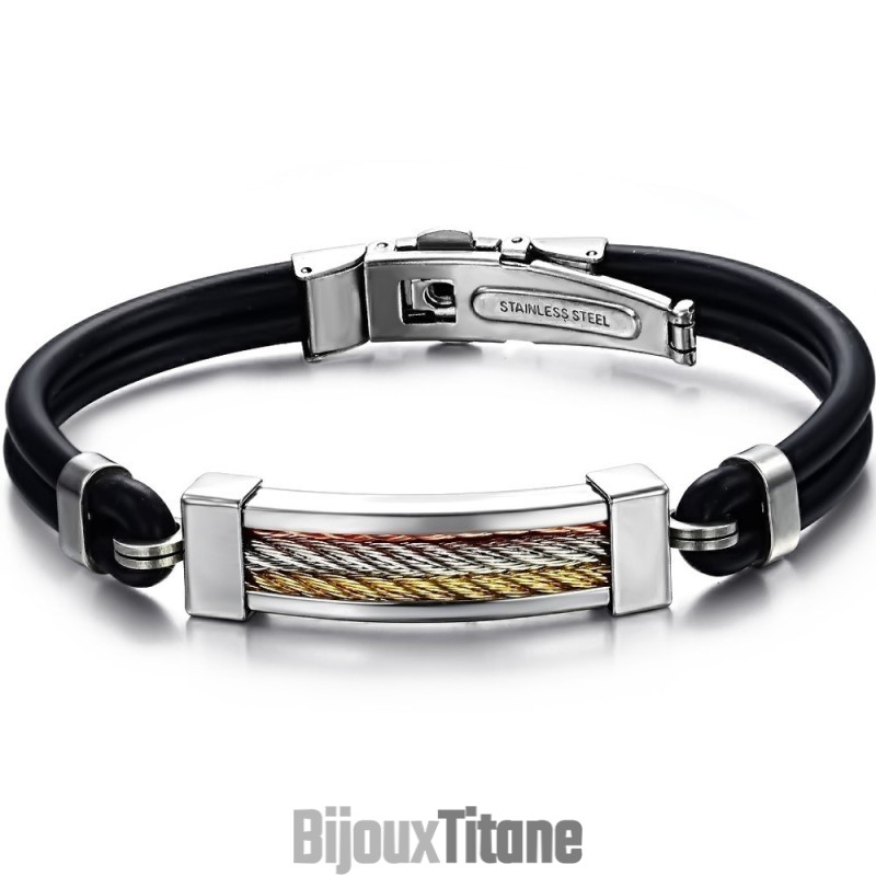 Bracelet En Silicone Titane Facile À Utiliser