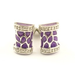 Boutons De Manchette Tendance En Titane Violet Chaud