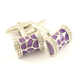 Boutons De Manchette Tendance En Titane Violet Chaud