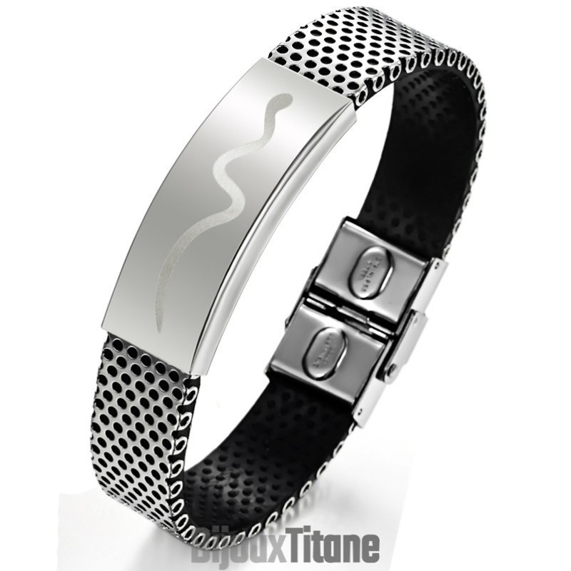 Bracelet Jonc En Titane De Haute Qualité En Forme De Vipère Pour Homme Bracelet Jonc En Titane De Haute Qualité En Forme De Vipère Pour Homme