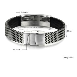 Bracelet Jonc En Titane De Haute Qualité En Forme De Vipère Pour Homme