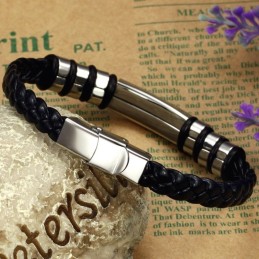 Bracelet En Cuir Titane Pour Homme Facile À Utiliser