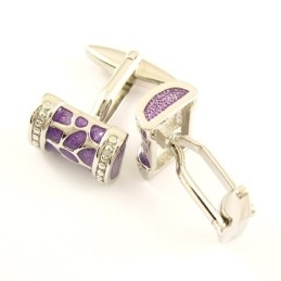 Boutons De Manchette Tendance En Titane Violet Chaud