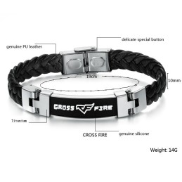 Bracelet En Cuir Et Titane De Réputation Fiable