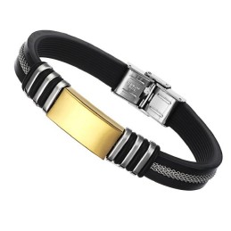 Bracelet Jonc En Titane Et Silicone Pour Homme, De Renommée Mondiale