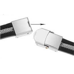 Bracelet Jonc En Titane Et Silicone Pour Homme, De Renommée Mondiale