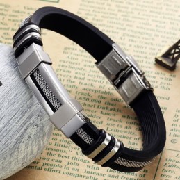Le Bracelet Jonc En Titane Et Silicone De Qualité Supérieure