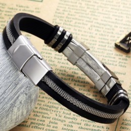 Le Bracelet Jonc En Titane Et Silicone De Qualité Supérieure