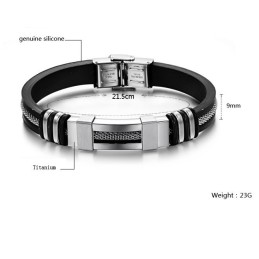 Le Bracelet Jonc En Titane Et Silicone De Qualité Supérieure