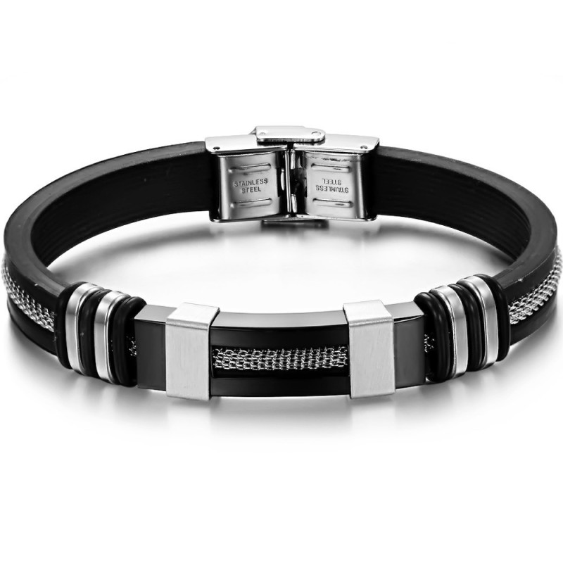 Bracelet En Silicone Et Titane De Qualité Et De Quantité Garanties