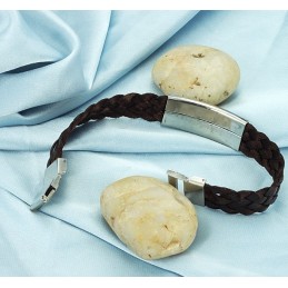 Bracelet Jonc En Titane Marron D'Excellente Qualité