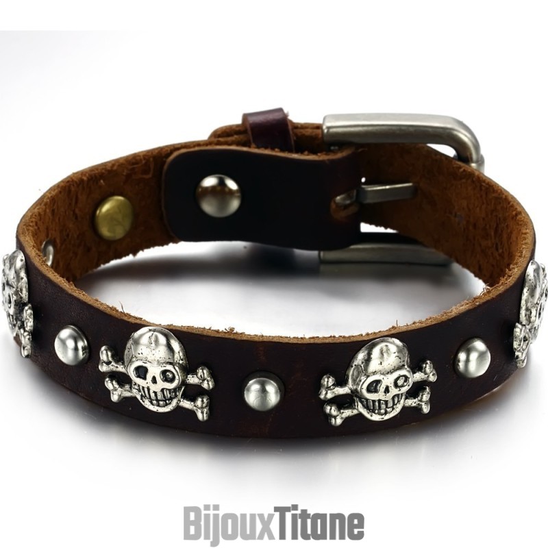 Bracelet Jonc Rétro En Cuir Titane Pour Homme, De Qualité Stable Bracelet Jonc Rétro En Cuir Titane Pour Homme, De Qualité Stable