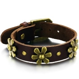 Bracelet Jonc Rétro En Cuir Titane De Haute Qualité
