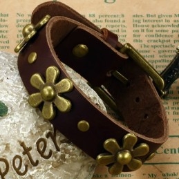 Bracelet Jonc Rétro En Cuir Titane De Haute Qualité