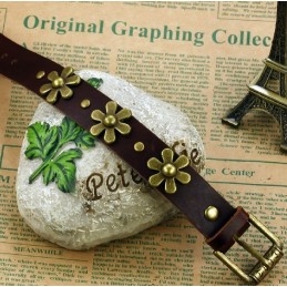 Bracelet Jonc Rétro En Cuir Titane De Haute Qualité