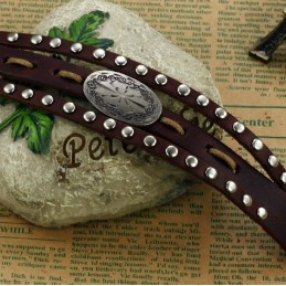 Bracelet Jonc Rétro En Cuir Titane Pour Homme, Qualité Et Quantité Garanties