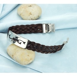 Bracelet Jonc En Cuir Titane Scorpion Pour Homme, Facile À Utiliser