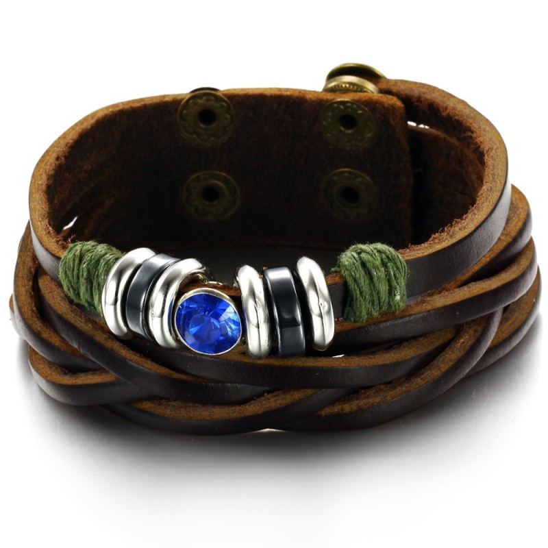 Bracelet En Cuir Titane Avec Strass, Spécifications Complètes