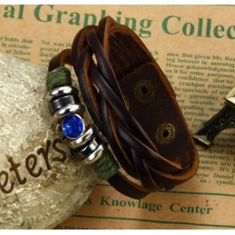 Bracelet En Cuir Titane Avec Strass, Spécifications Complètes