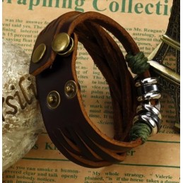 Bracelet En Cuir Titane Avec Strass, Spécifications Complètes