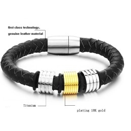 Bracelet Jonc En Titane Pour Homme De Qualité Stable