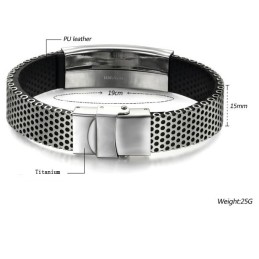 Bracelet En Cuir Titane Pour Une Longue Histoire